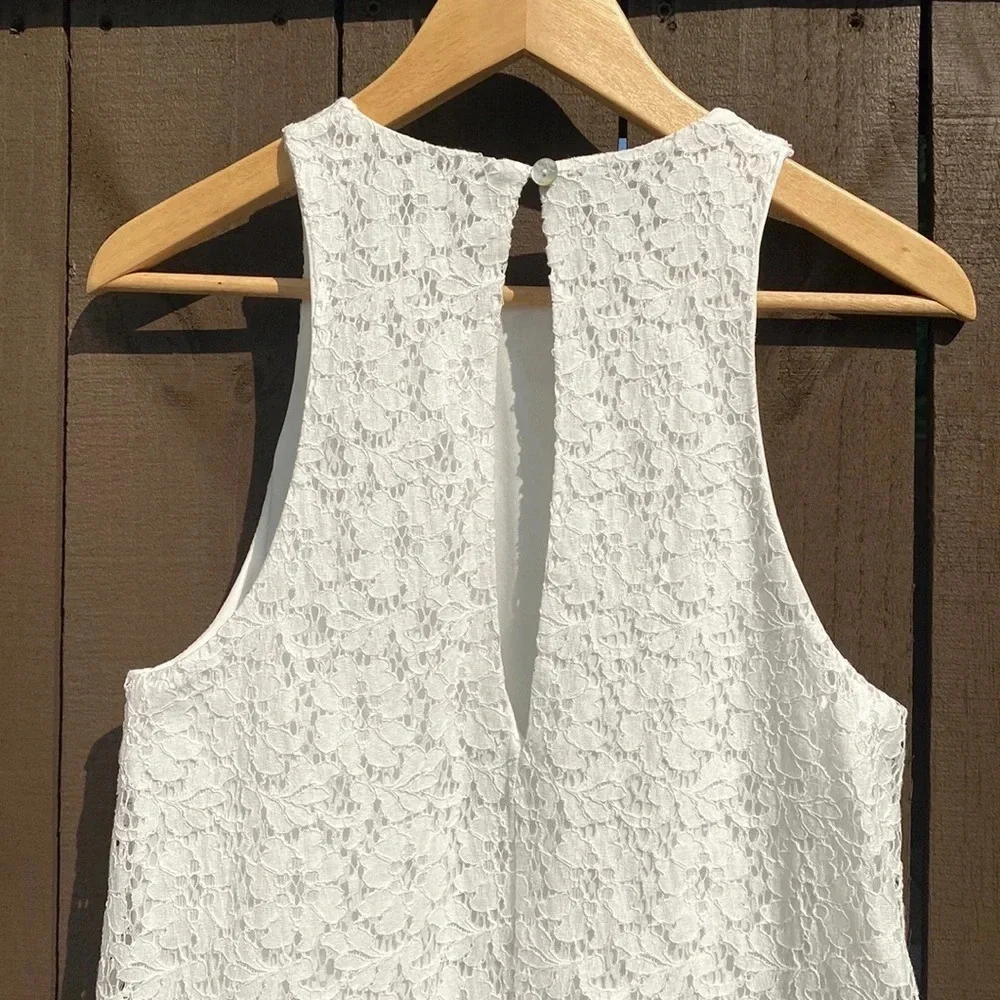 Show me your mumu Ritzy mini white lace dress rehearsal dinner size medium